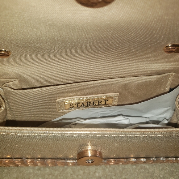 Mirrored Starlet Hollywood Chained Clutch - Picture 3 of 4